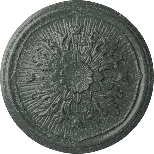 Ekena Millwork Luton Ceiling Medallion (Fits Canopies up to 1 1/8"), 15 3/4"OD x 5/8"P, Athenian Green Crackle CM16LUAGC - main